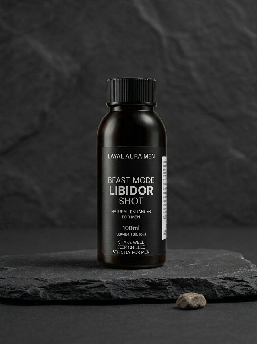 Layal Aura Men Beast Mode Libidor Shot 100ml black bottle