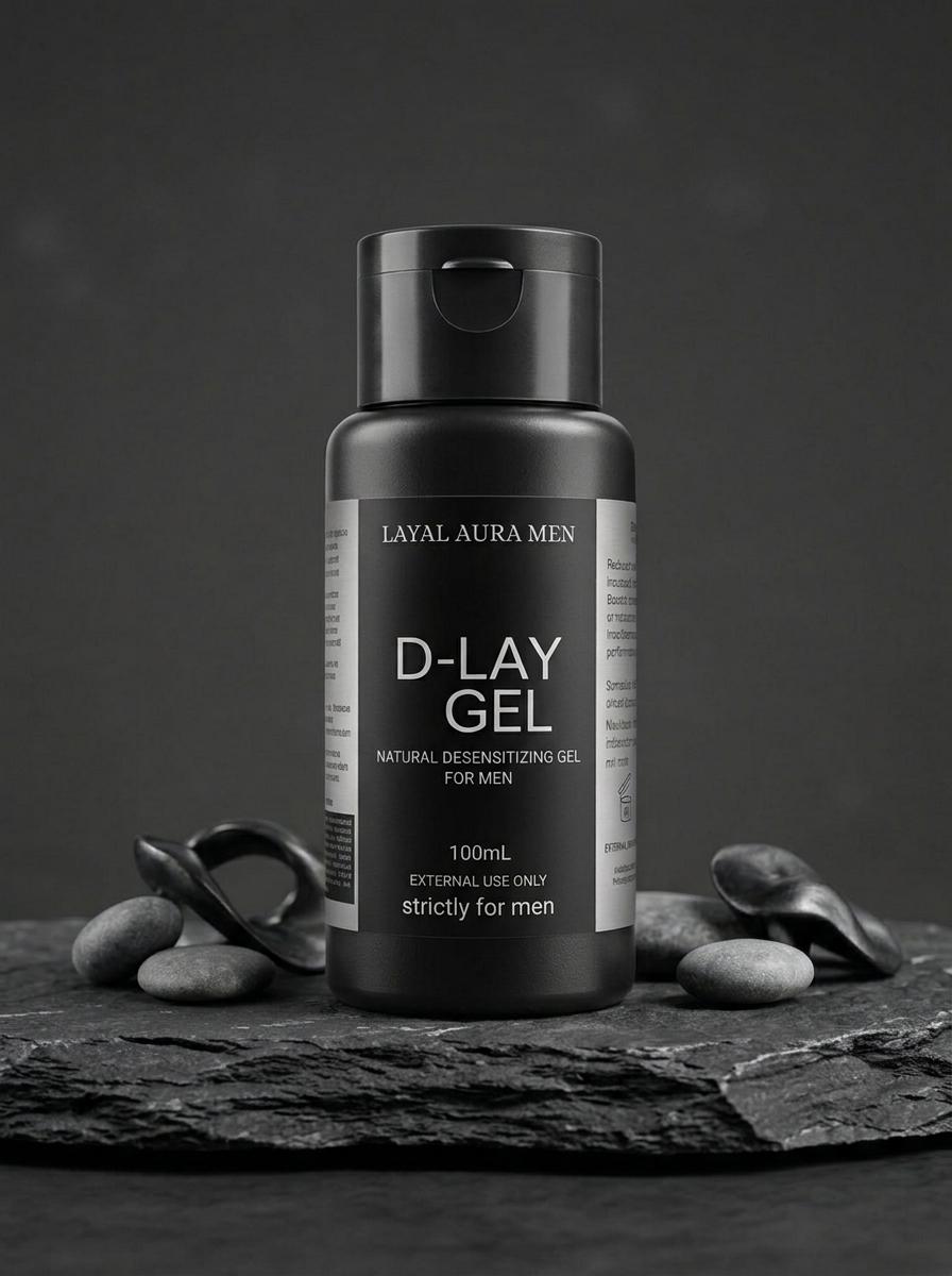Layal Aura Men D-Lay Gel 100 ml black bottle